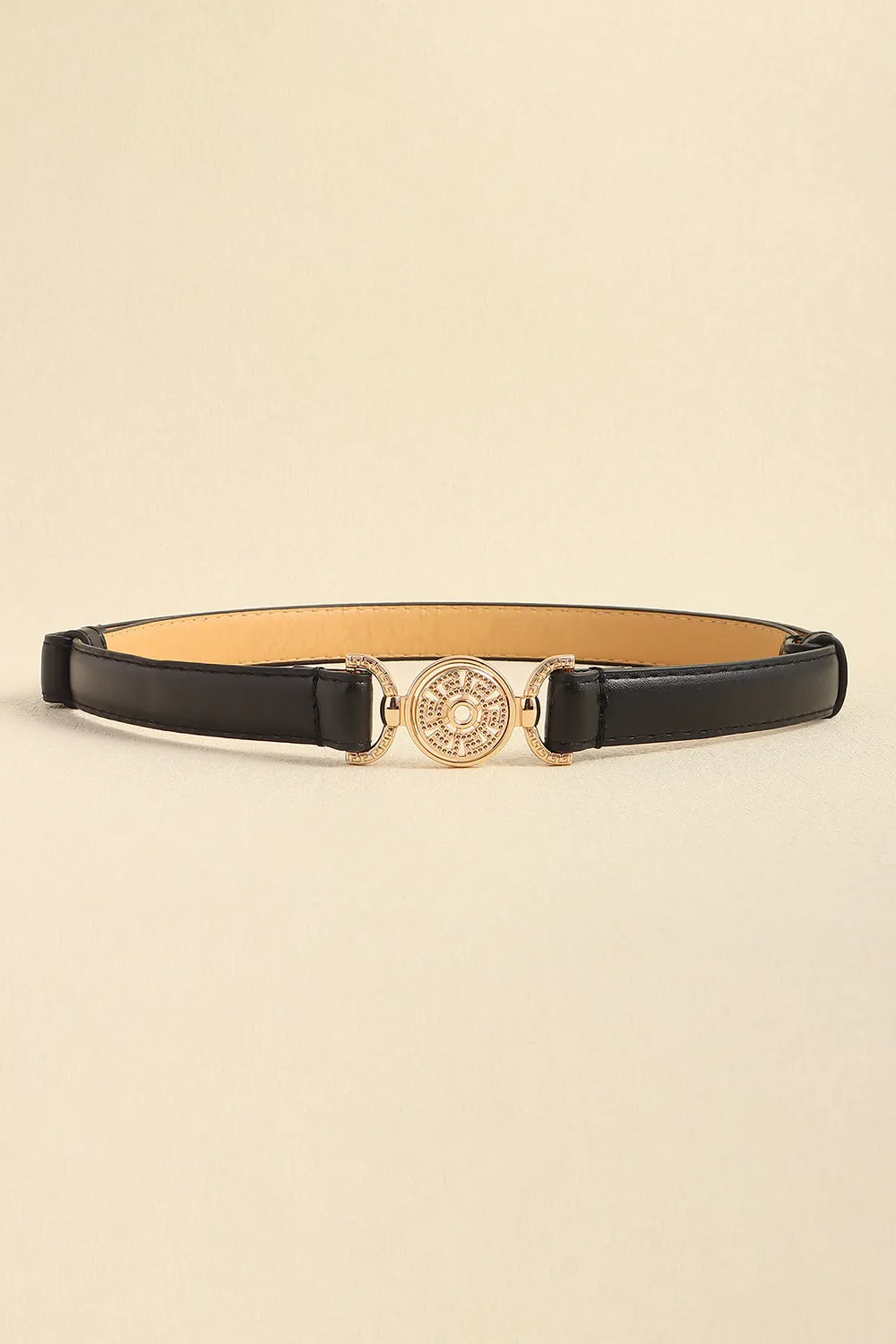 Rhinestone Decor PU Leather Belt, image 2