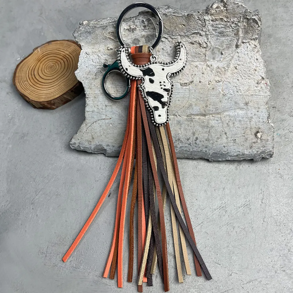 Bull Shape Fringe Key Chain, image 3
