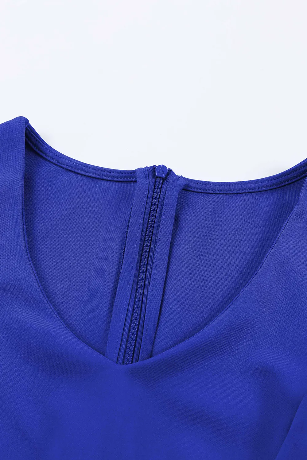 Belted Puff Sleeve V-Neck Jumpsuit, image 5