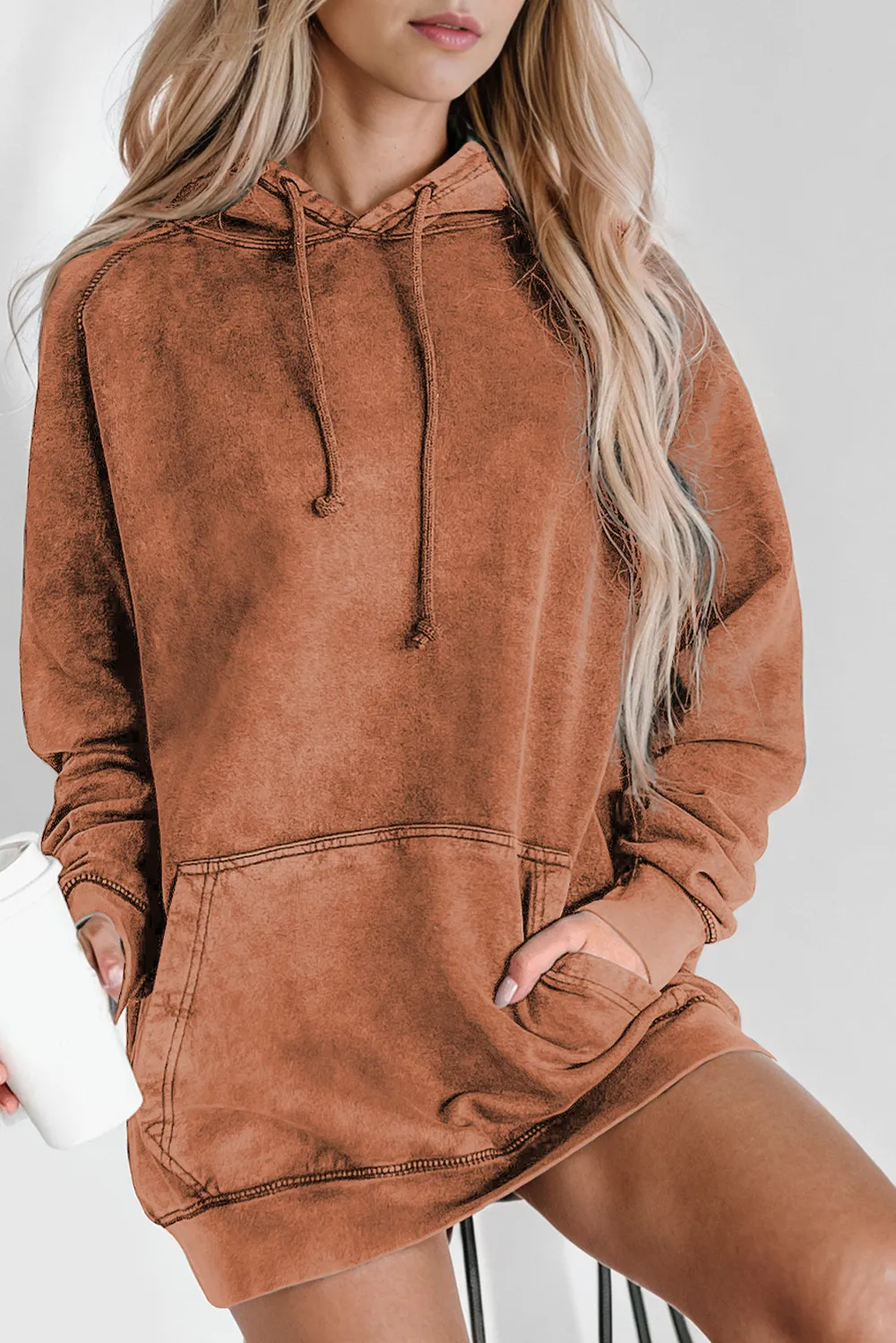 Long Sleeve Front Pocket Hoodie, image 13