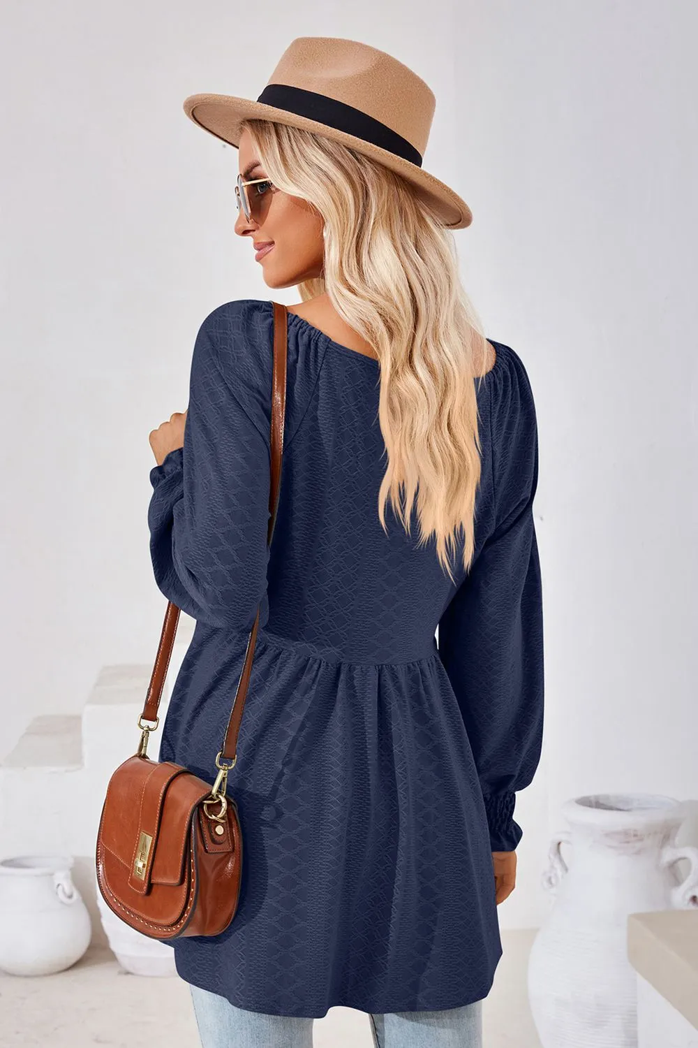V-Neck Lantern Sleeve Blouse, image 27