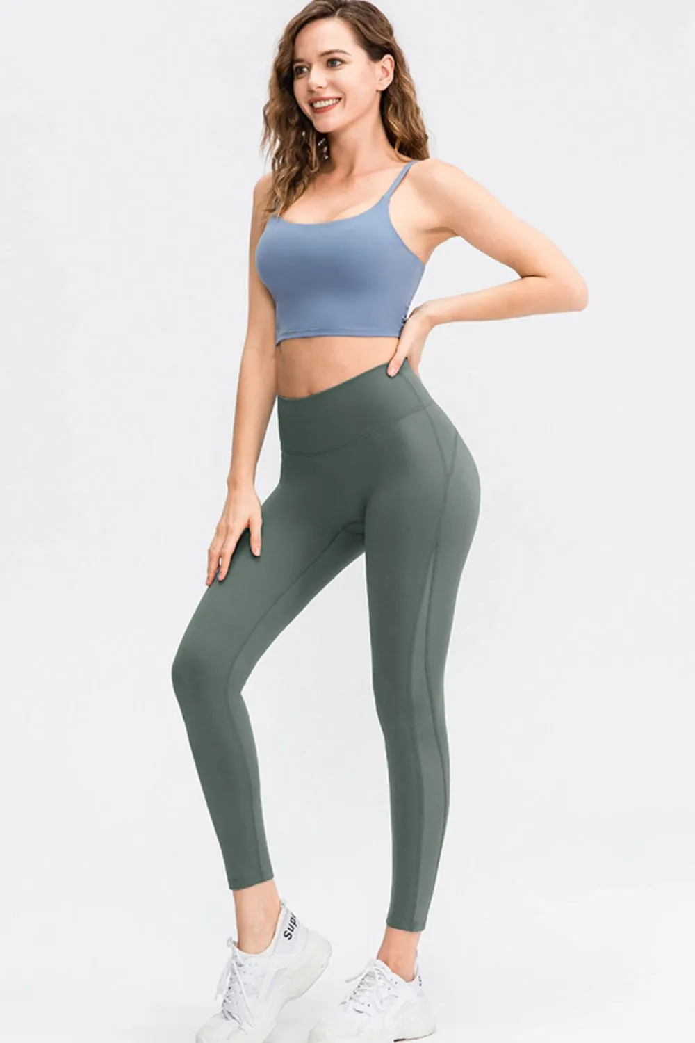 Wide Waistband Slim Fit Long Sports Pants, image 4