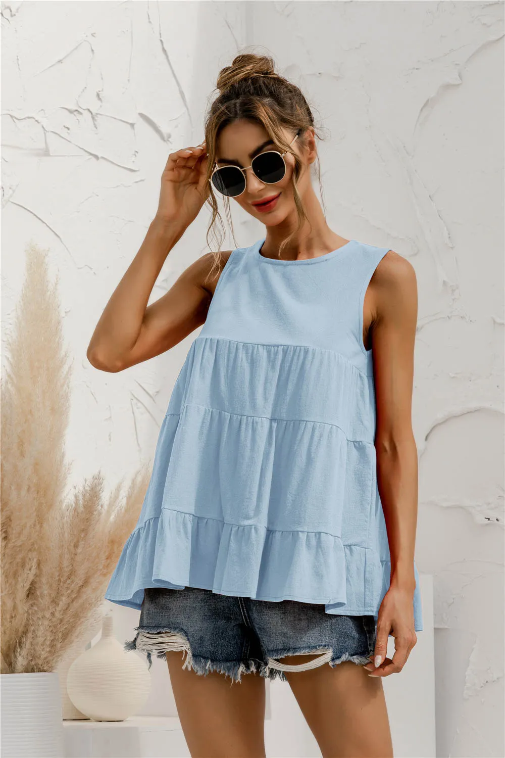 Round Neck Tiered Tank, image 7