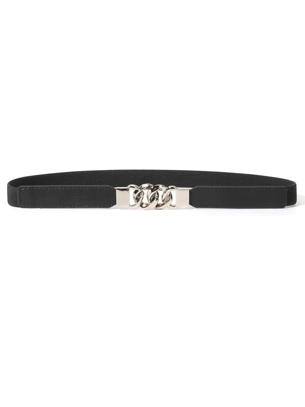 Zinc Alloy Buckle Elastic PU Belt, image 8