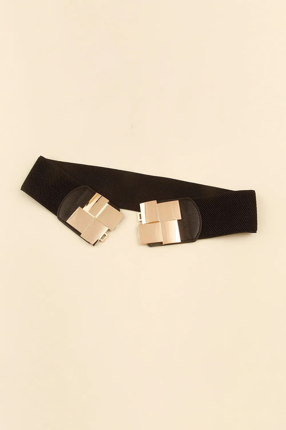 Geometric Buckle Elastic Wide Belt, image 4