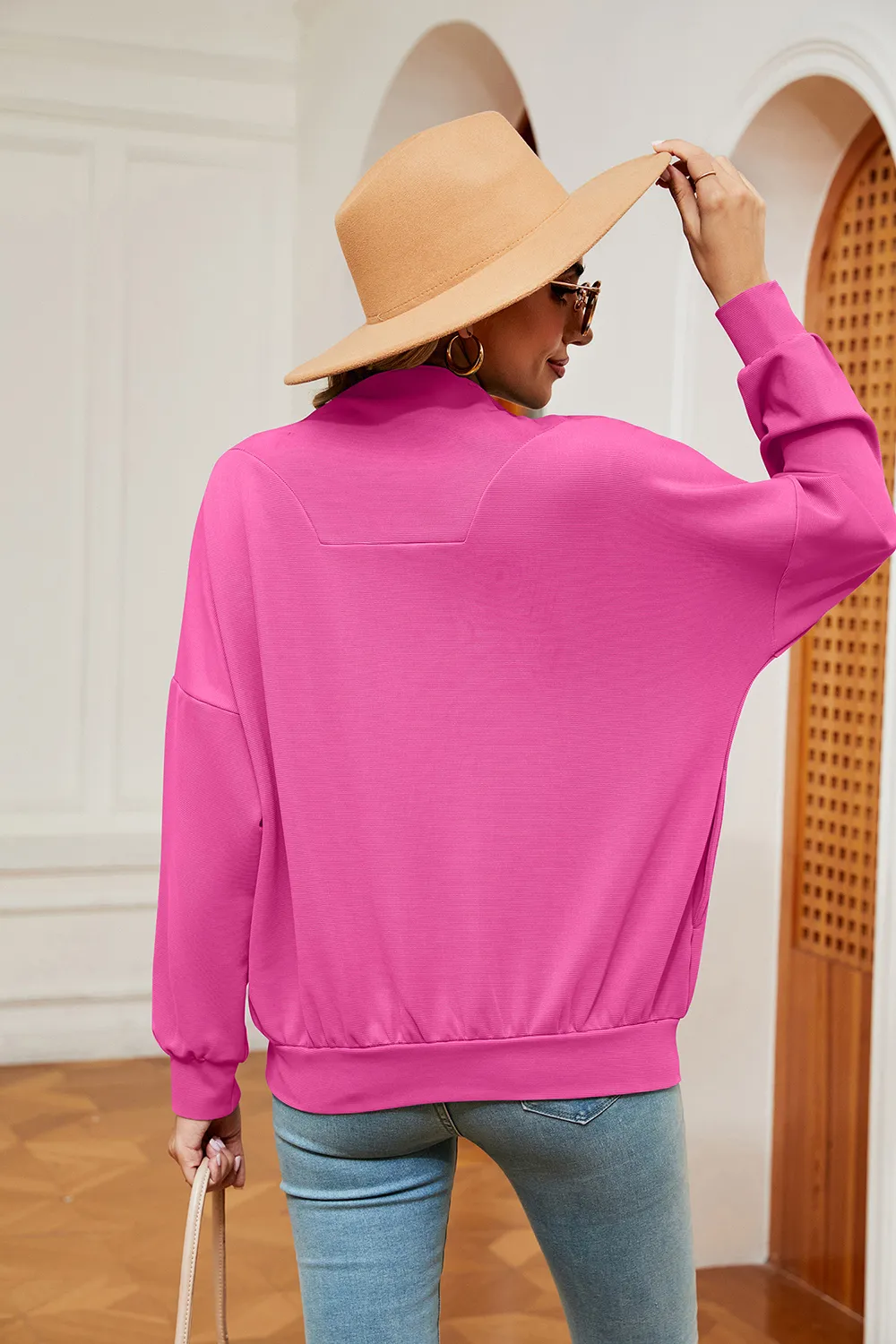 Half-Zip Dropped Shoulder Sweatshirt, image 20
