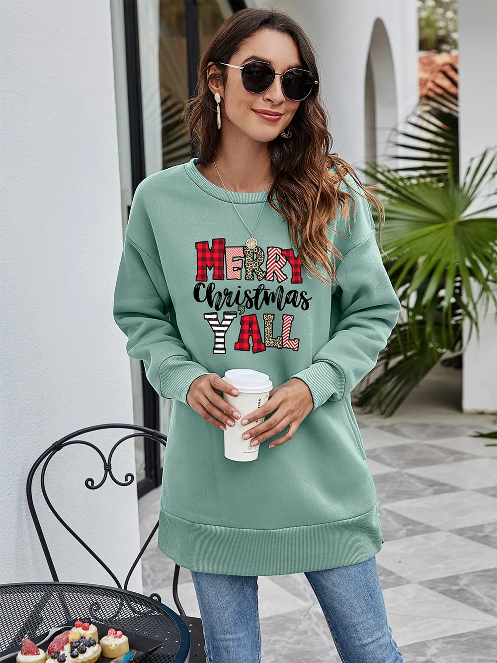 MERRY CHRISTMAS Y'ALL Graphic Sweatshirt, image 11