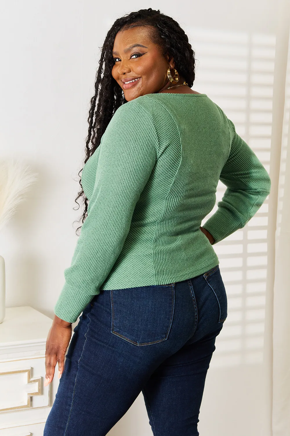 Scoop Neck Long Sleeve Top, image 4