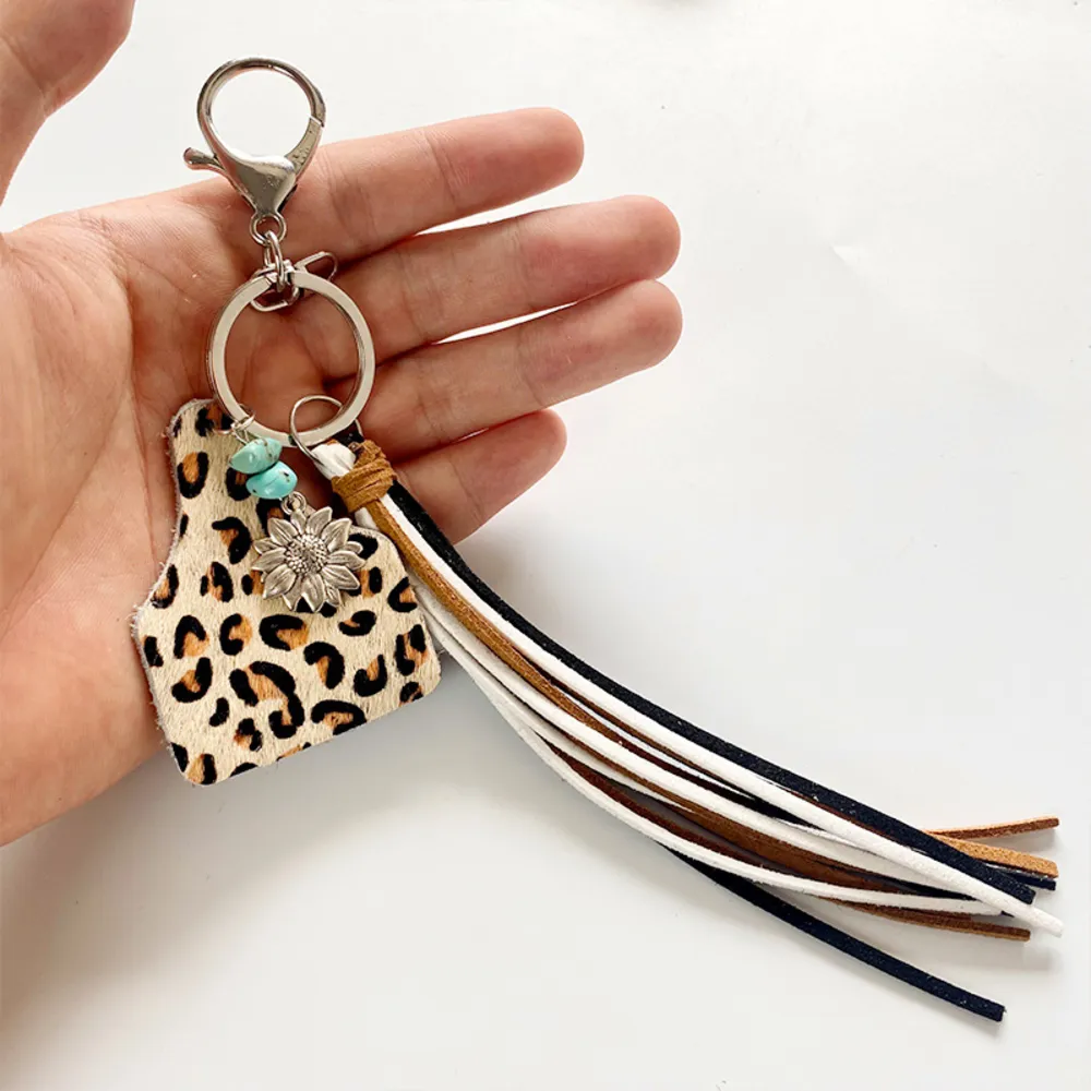 Turquoise Fringe Detail Key Chain, image 7