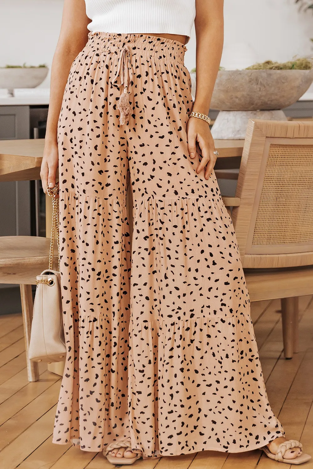 Printed Wide Tiered Pants, image 3