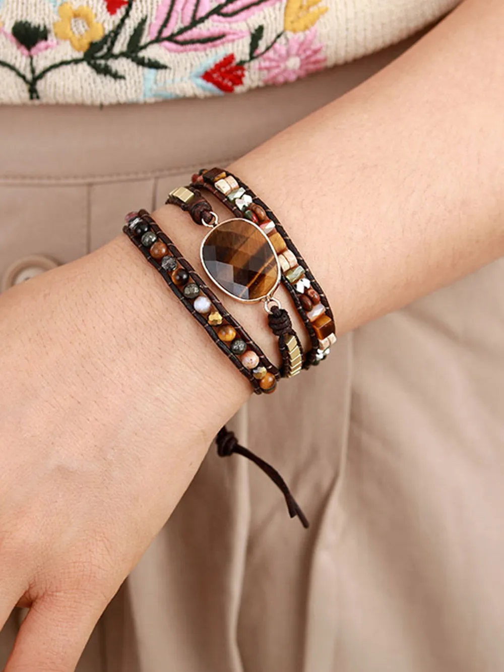 Geometrical Shape Triple-Layer Bracelet, image 2