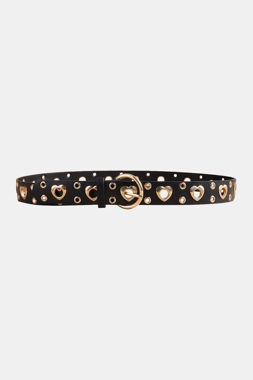 Heart Shape Alloy Detail PU Leather Belt, image 2