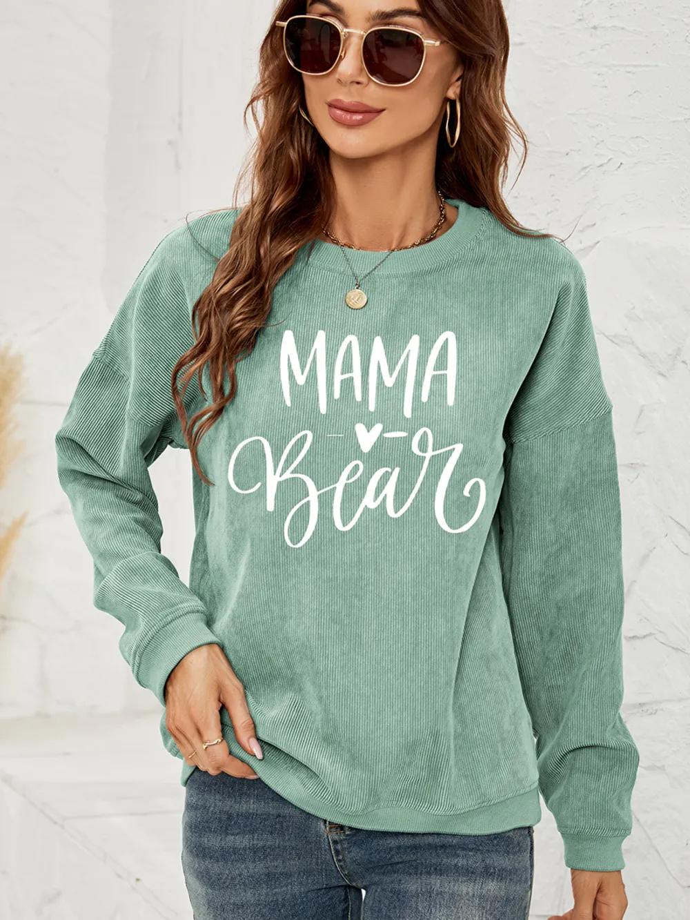 MAMA Graphic Round Neck Sweatshirt, image 5