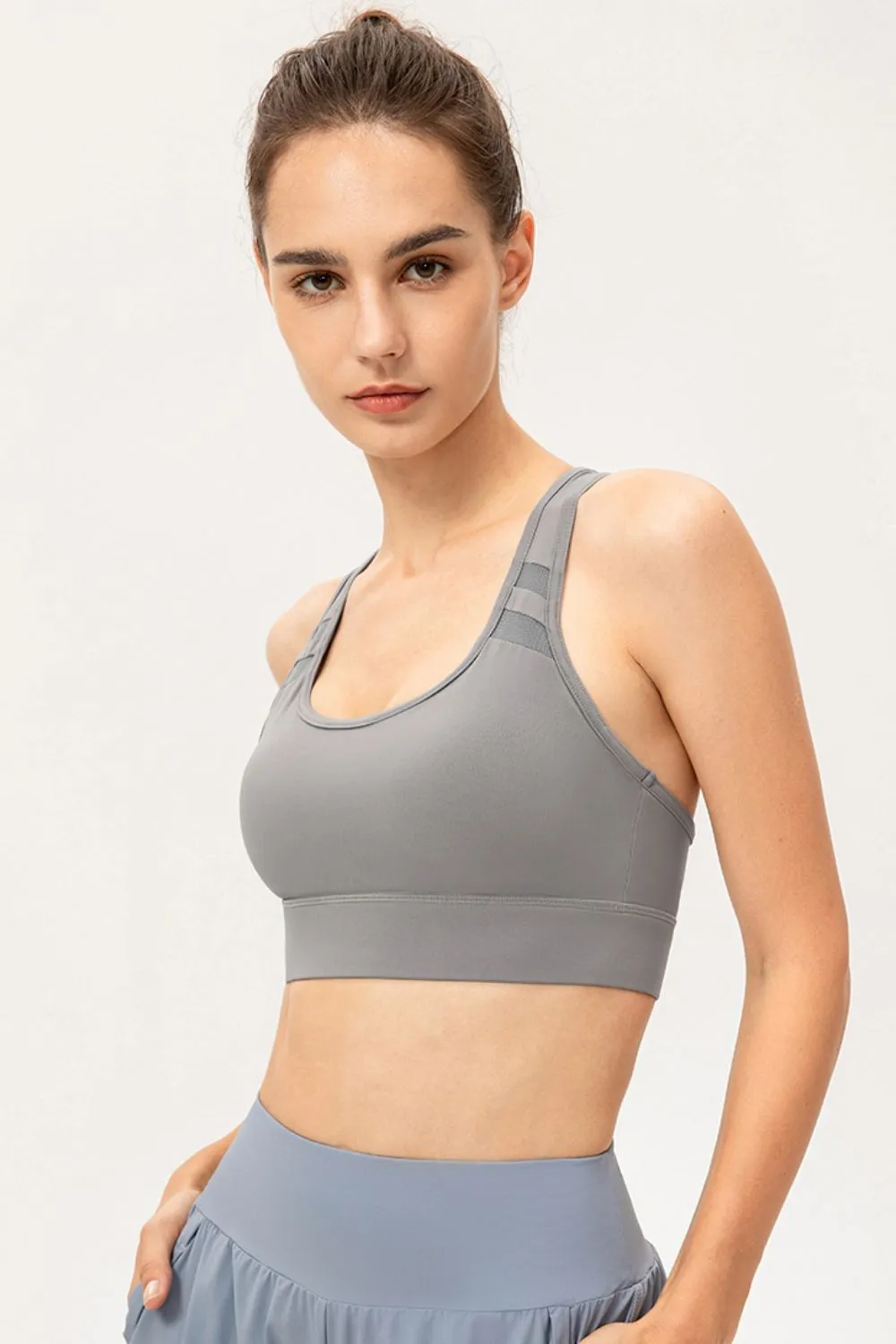 Scoop Neck Long Sports Bra, image 4