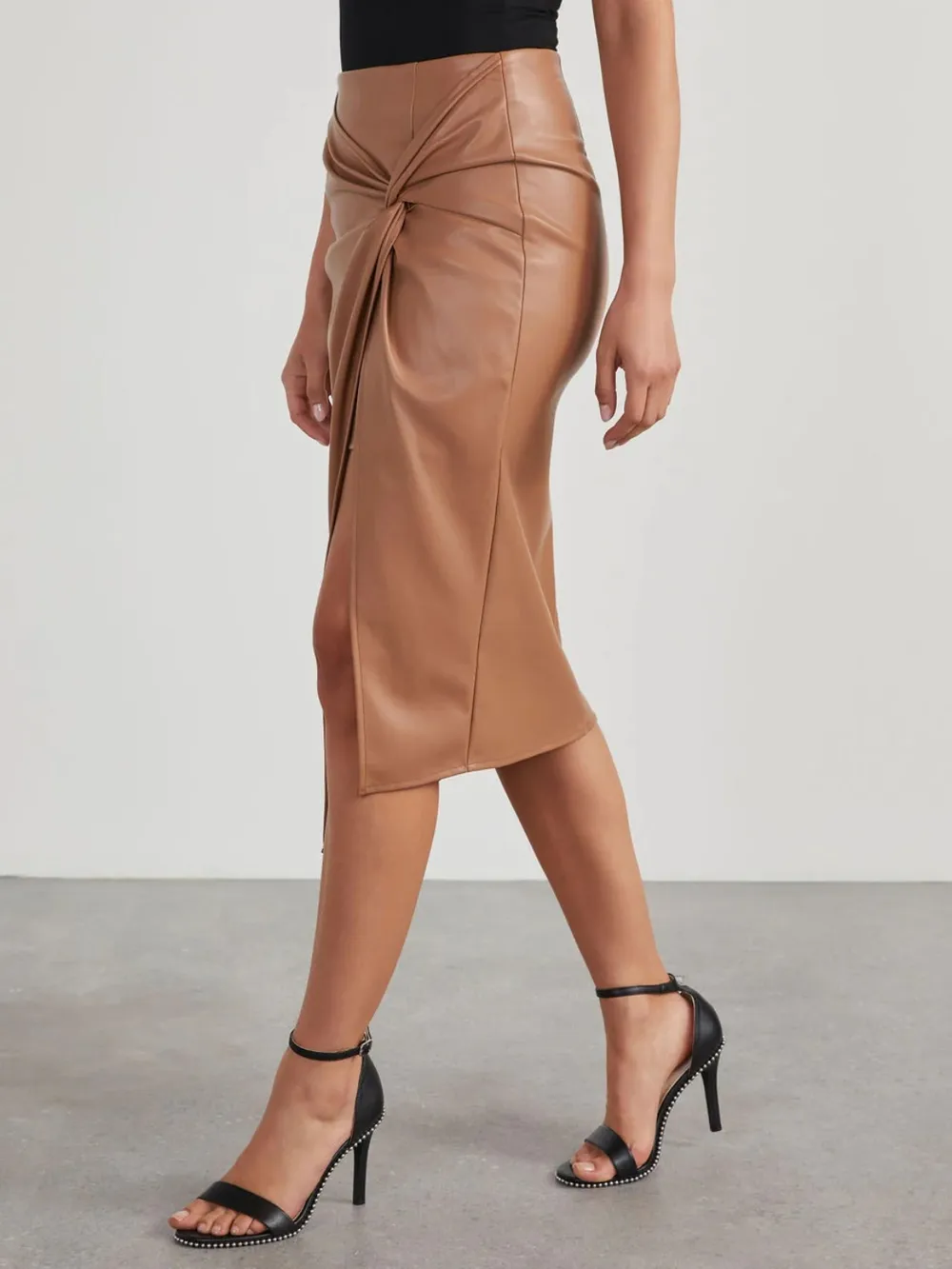 Twist Detail High Waist Skirt, image 4