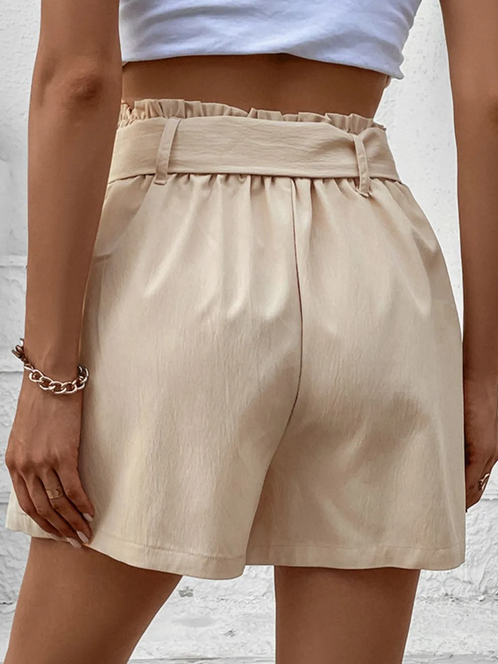 Belted Shorts with Pockets, image 2