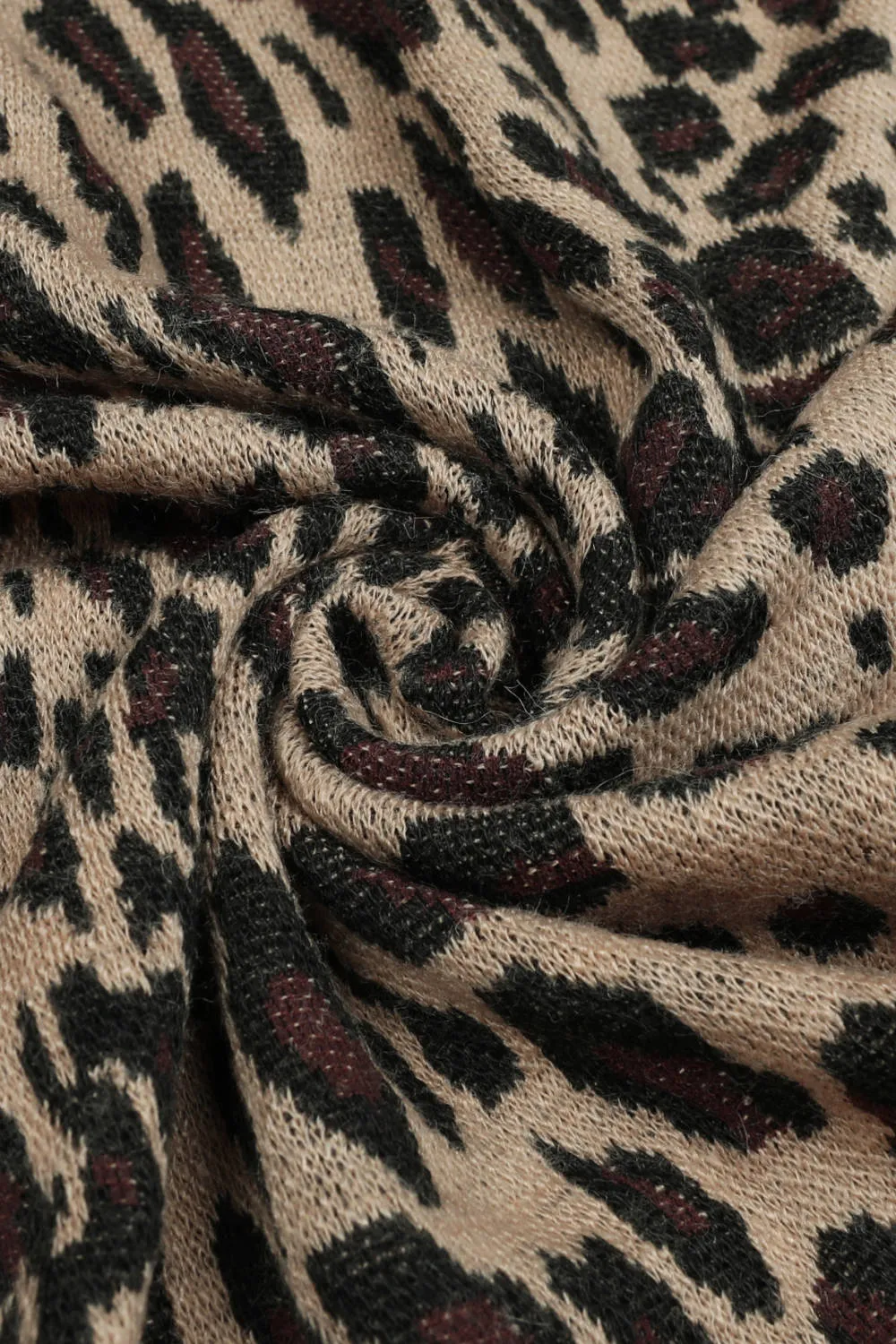 Leopard Open Front Poncho, image 4