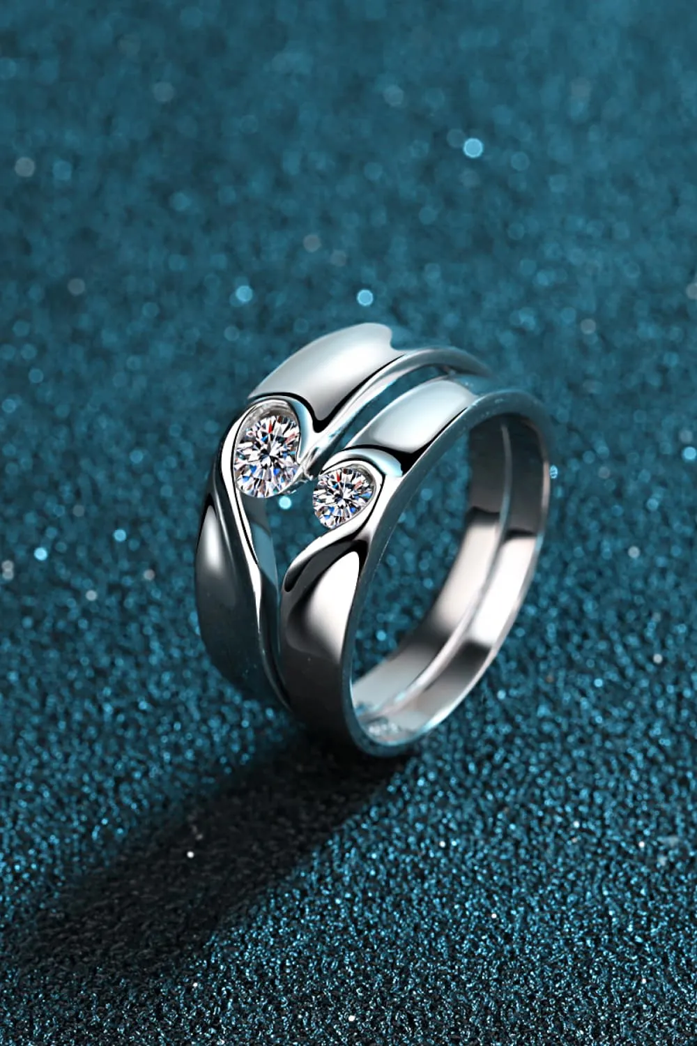 Moissanite Rhodium-Plated Ring, image 4
