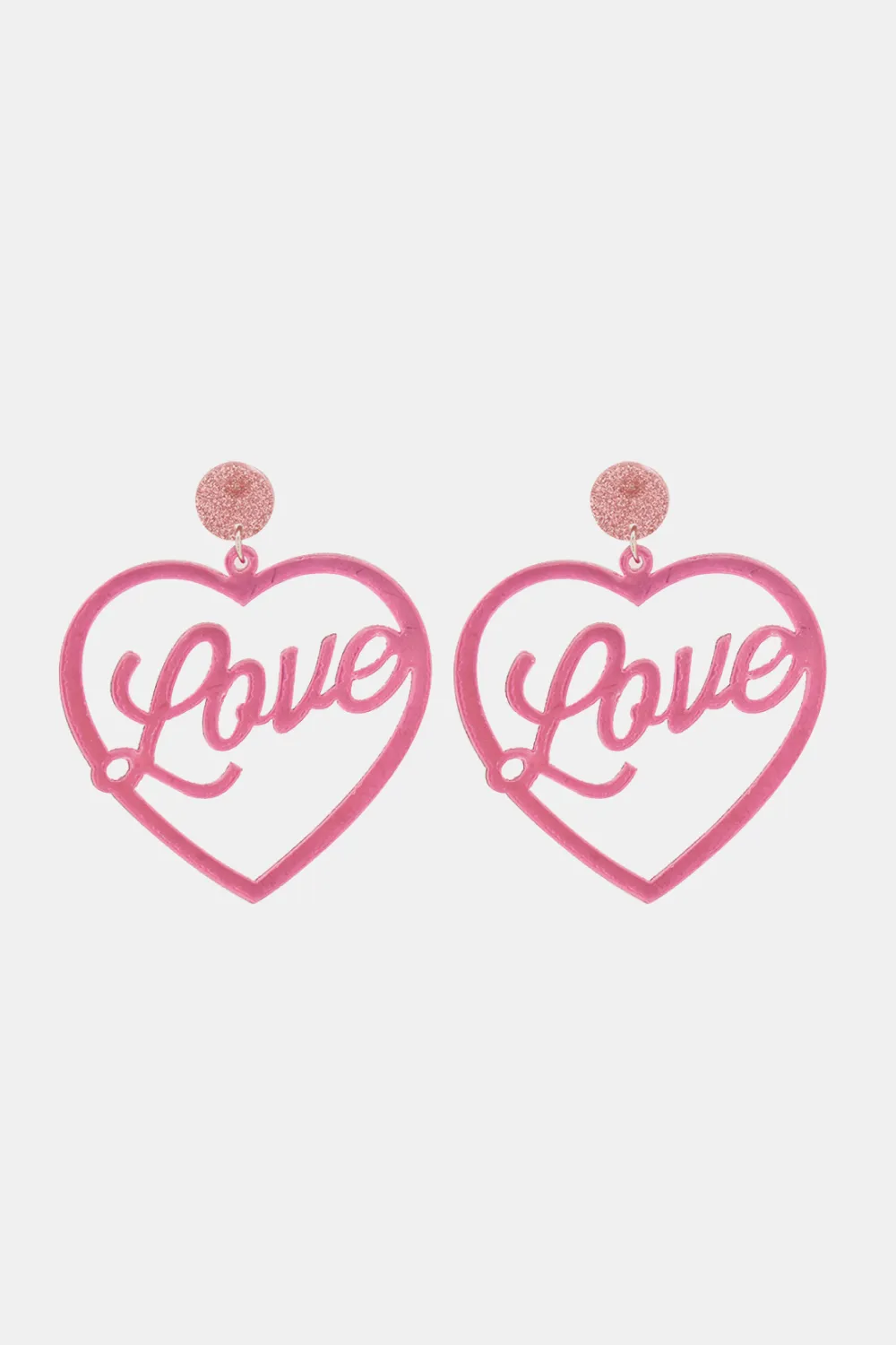 Heart Shape Acrylic Dangle Earrings, image 3
