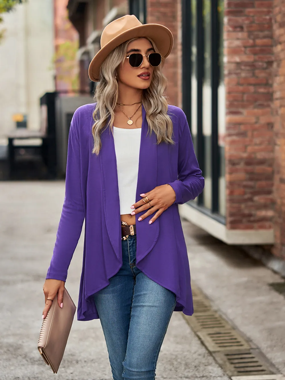 Open Front Long Sleeve Cardigan, image 6