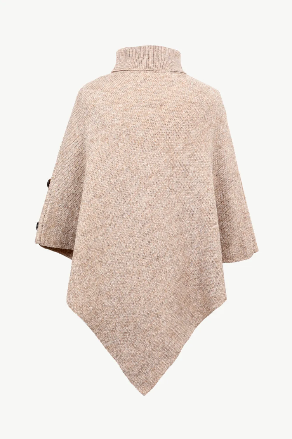 Turtleneck Buttoned Poncho, image 21