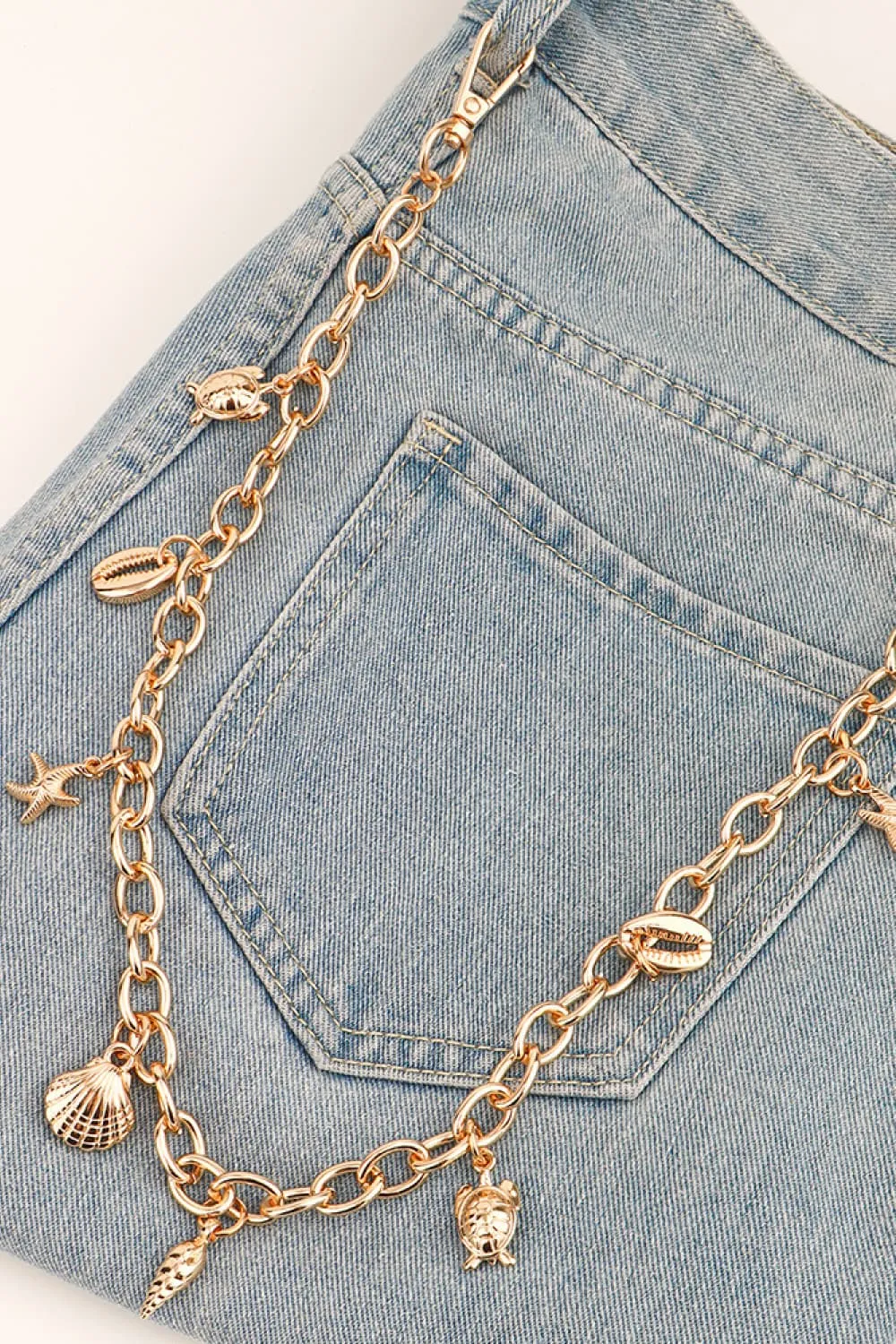 Sea Element Charm Iron Chain Belt, image 6