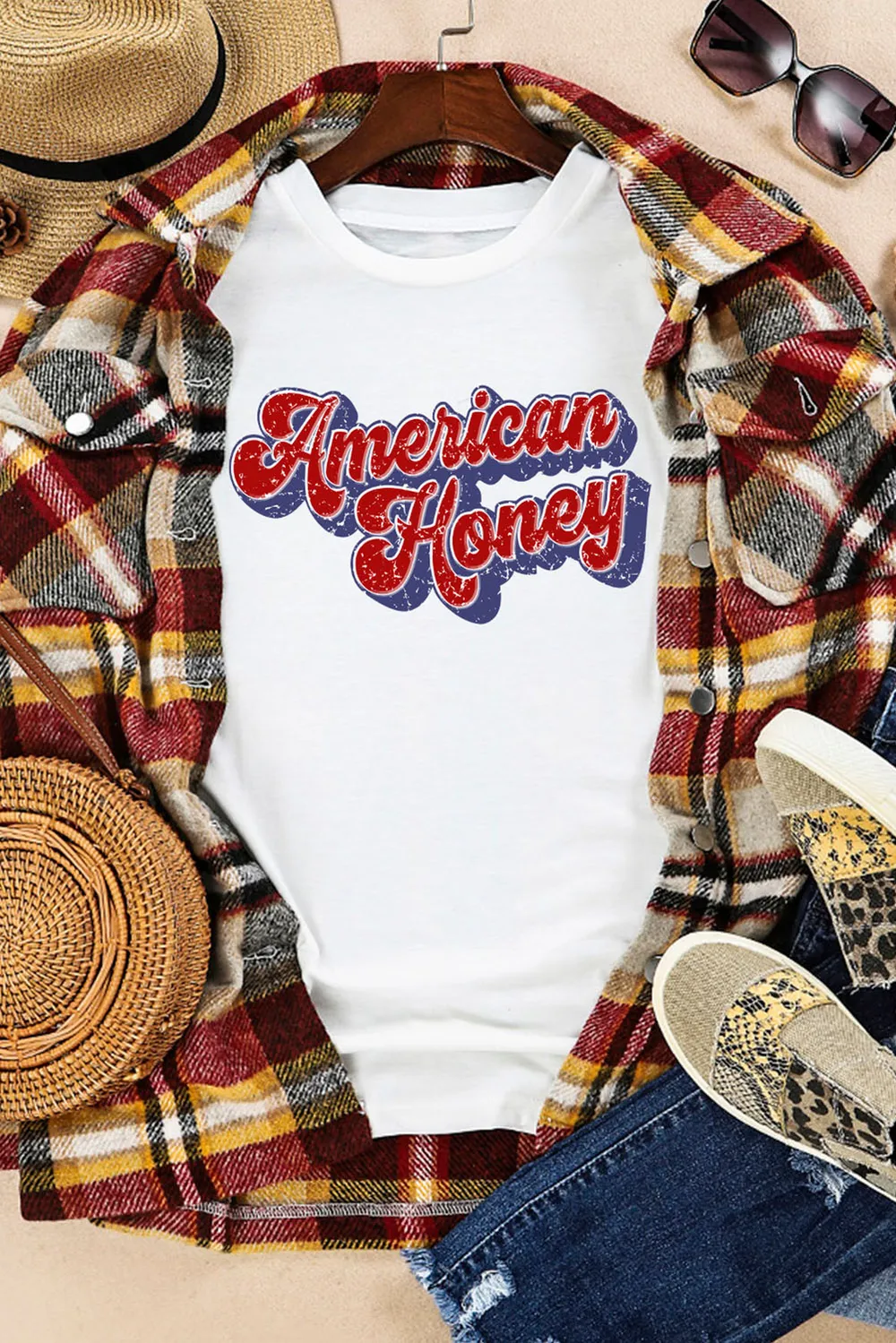 American HONEY Cuffed Tee, image 2