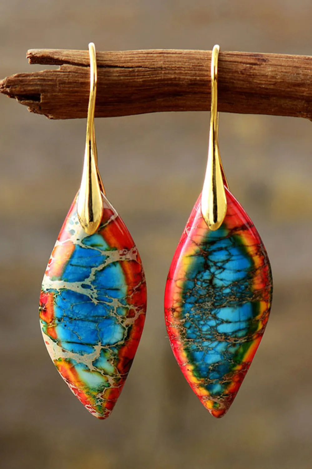 Handmade Natural Stone Dangle Earrings, image 4