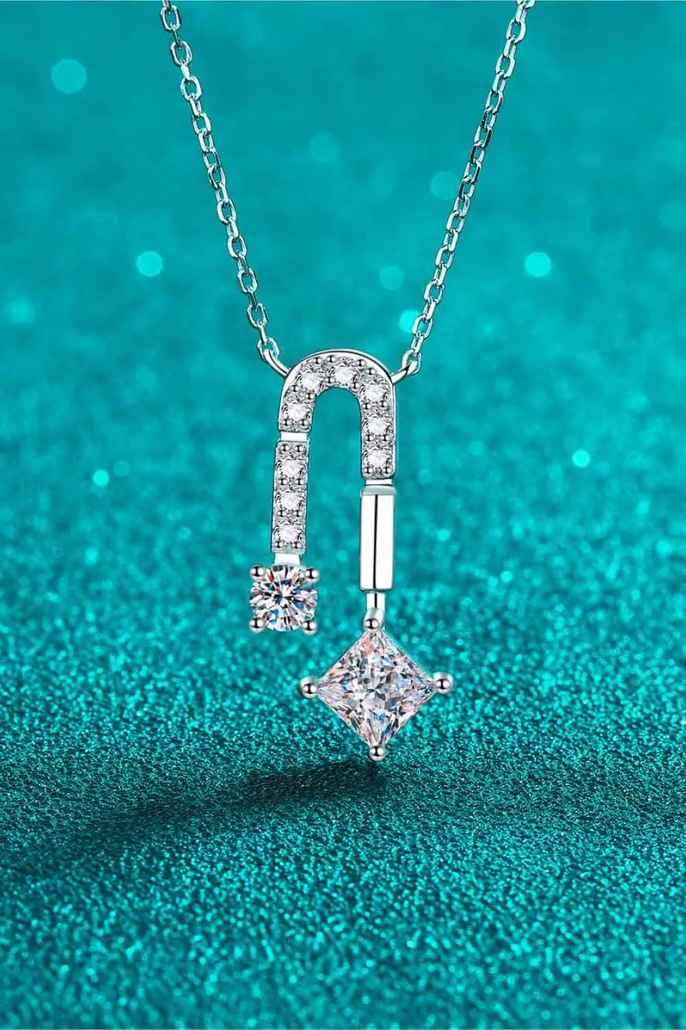 1.3 Carat Moissanite 925 Sterling Silver Necklace, image 2