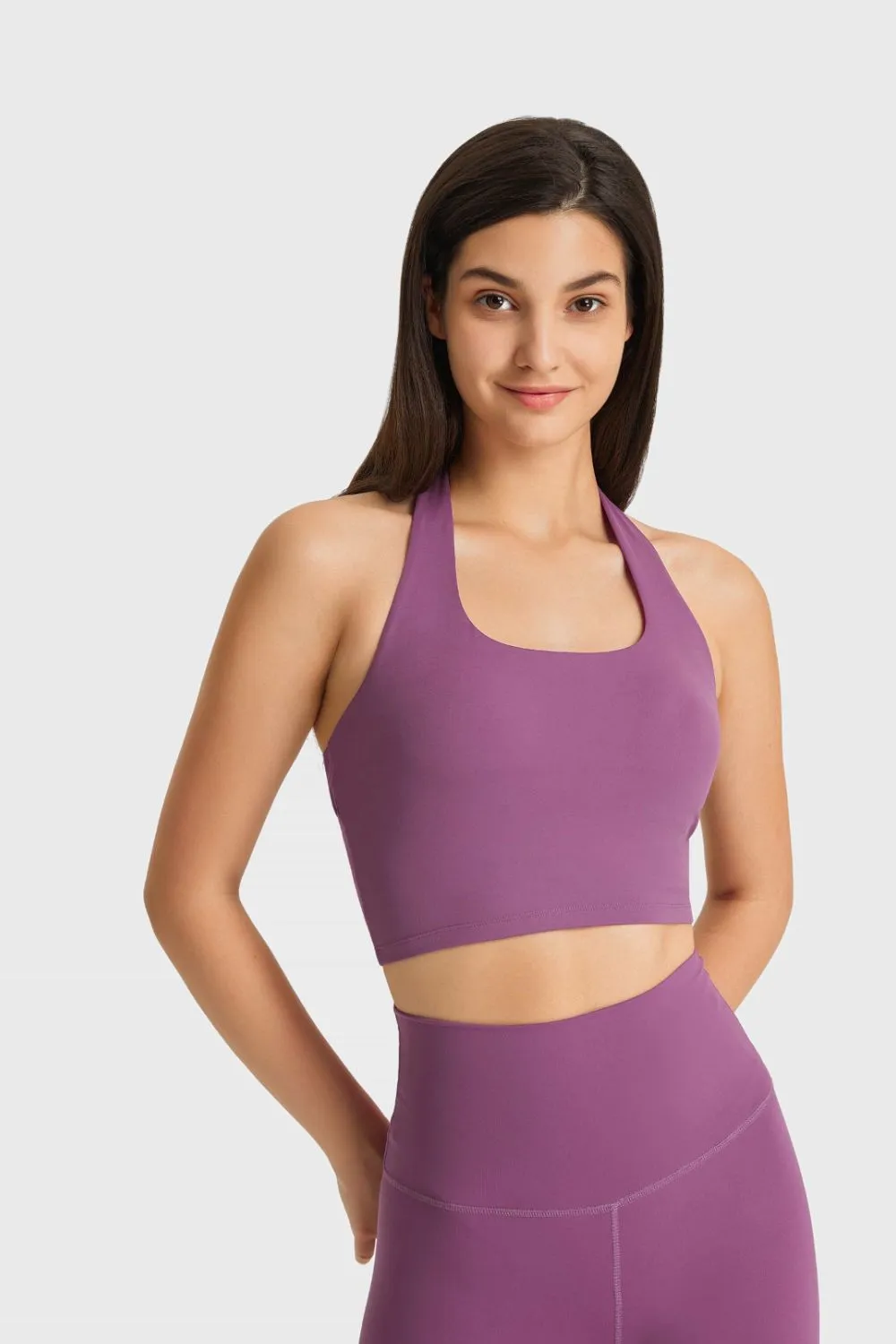 Breathable Halter Neck Sports Bra, image 4