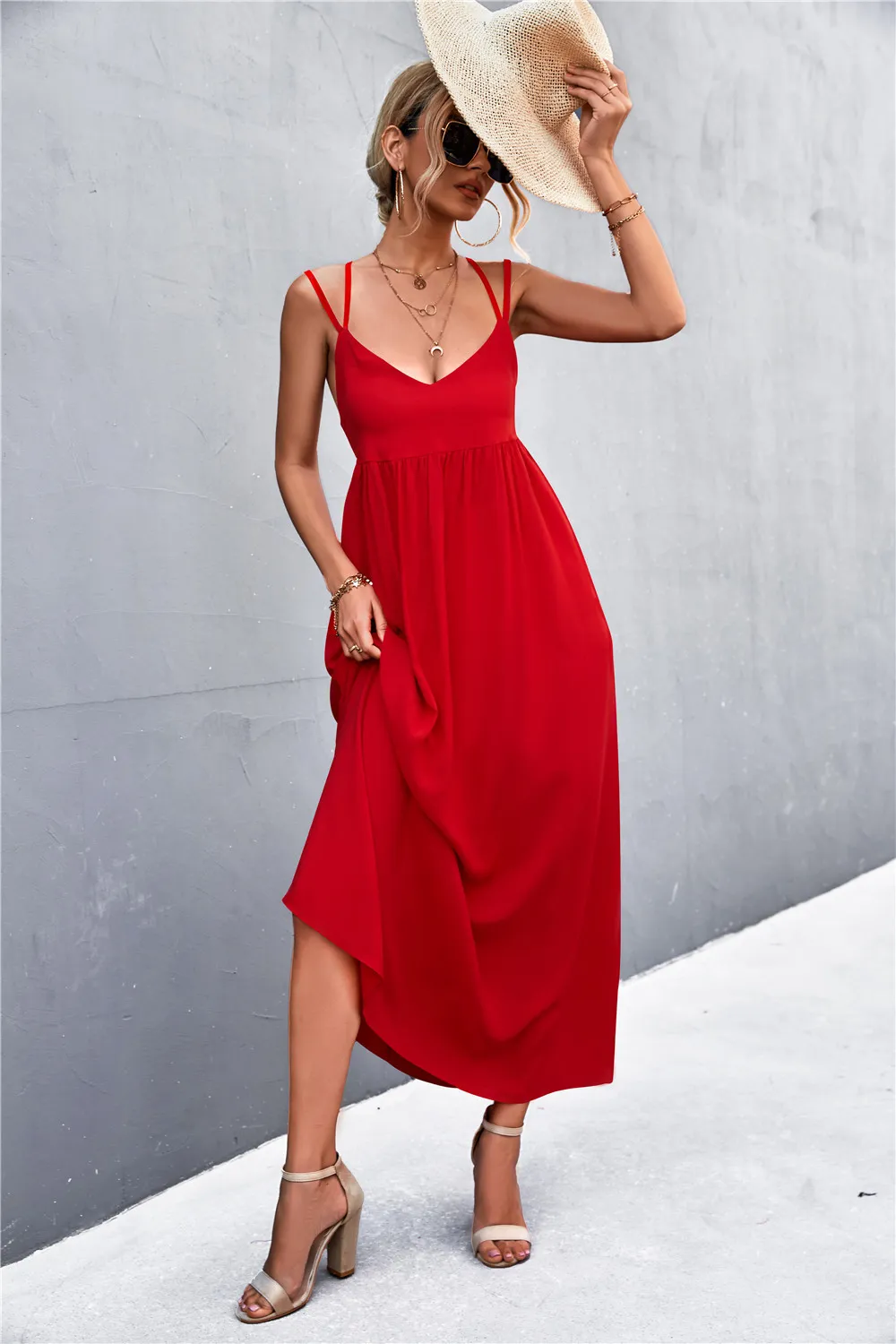 Double Strap Tie Back Dress, image 5