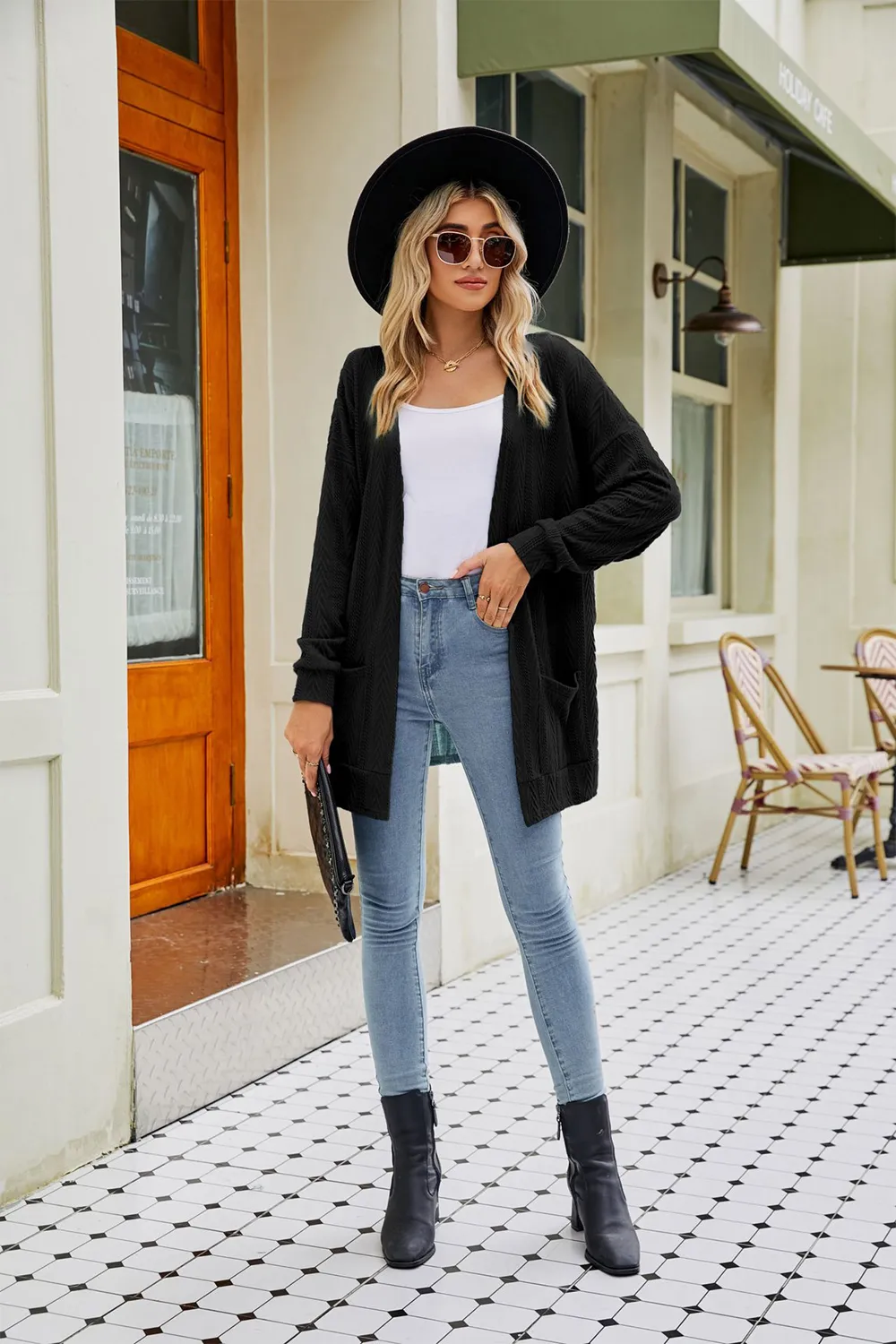 Long Sleeve Pocketed Cardigan, image 7