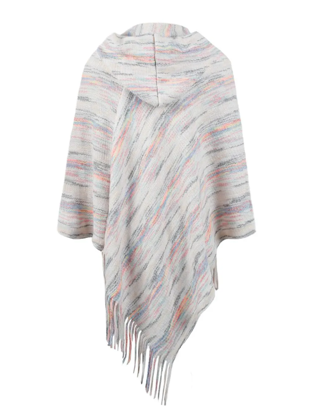 Fringe Hem Hooded Poncho, image 15