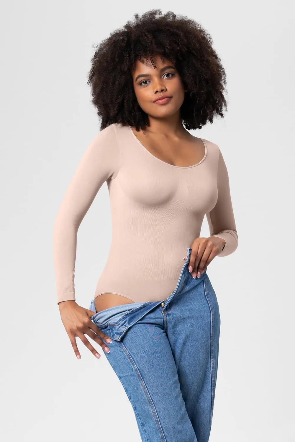Long Sleeve Shaping Bodysuit, image 5