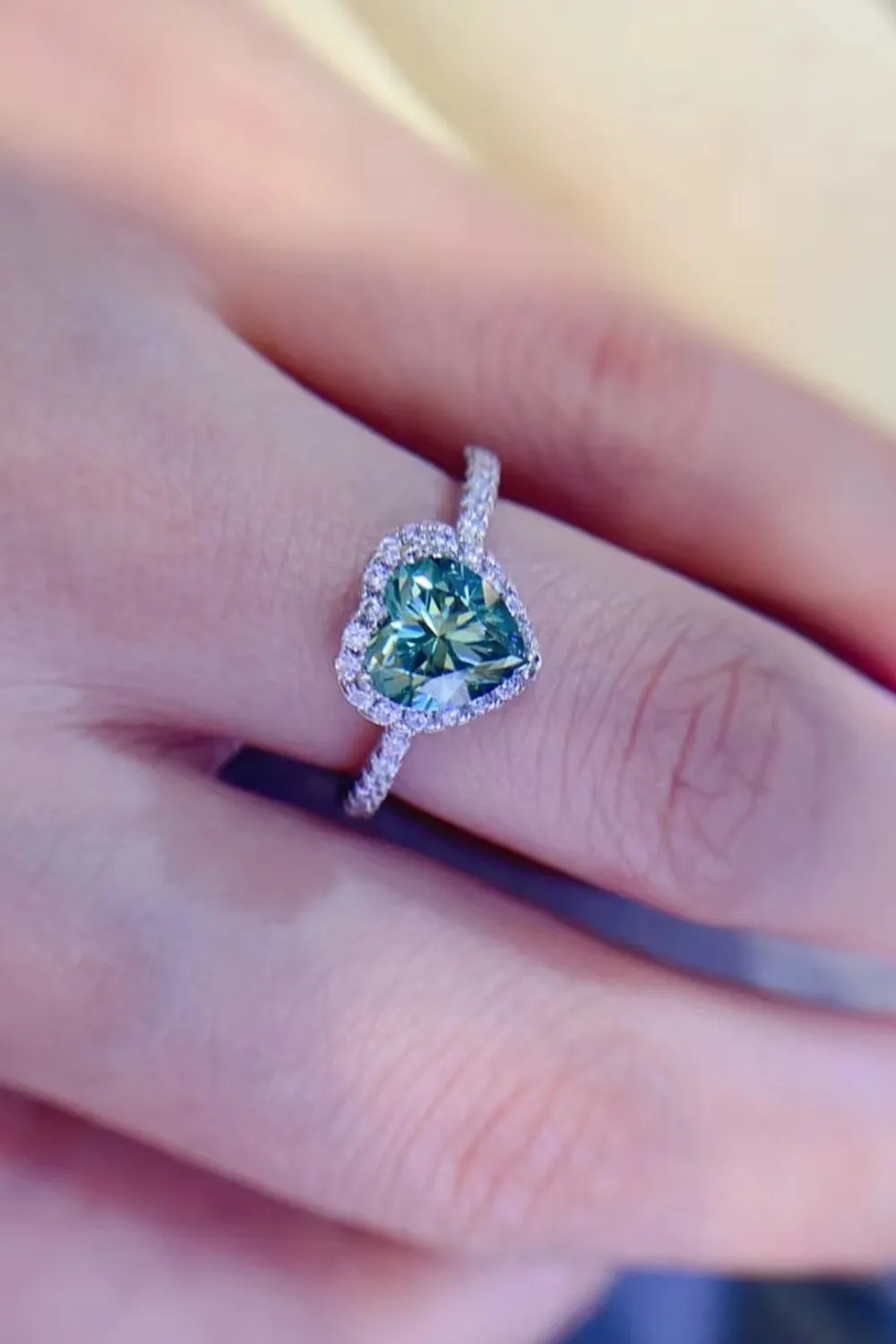 1-Carat Moissanite Heart Ring, image 3