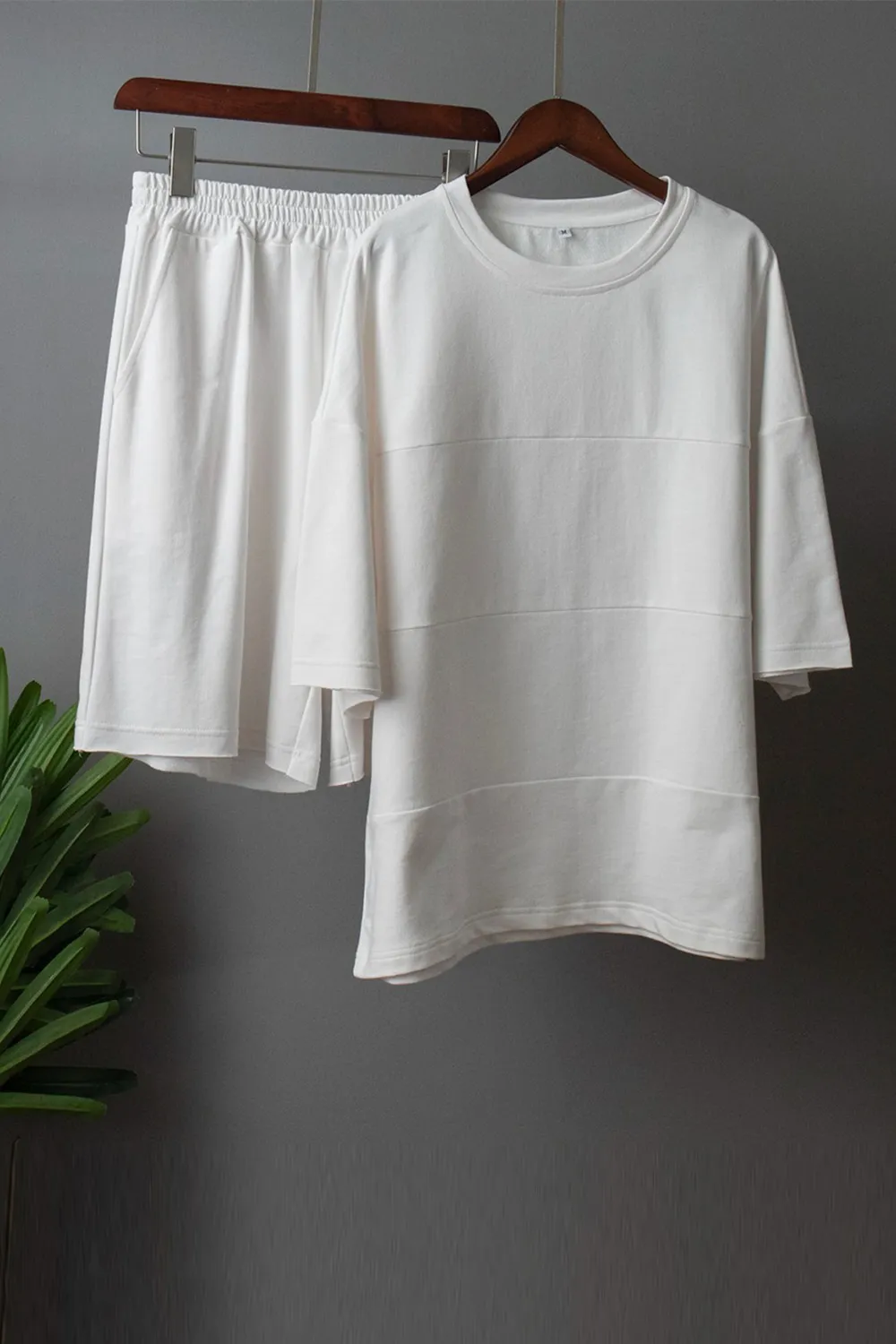 Round Neck Long Sleeve Top and Shorts Set, image 9