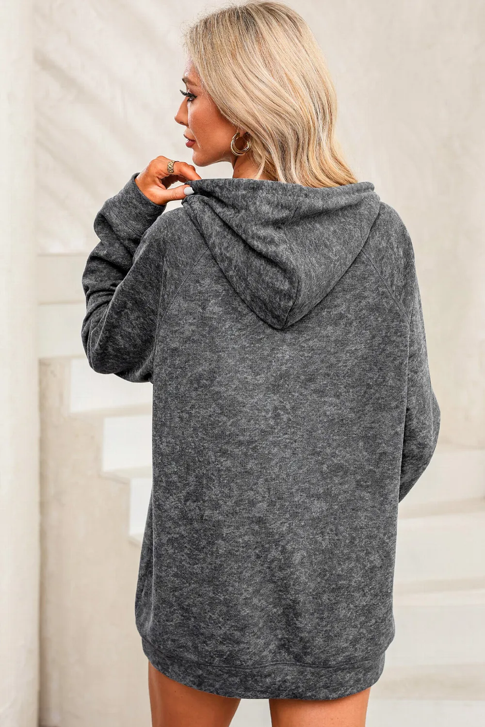 Long Sleeve Front Pocket Hoodie, image 3