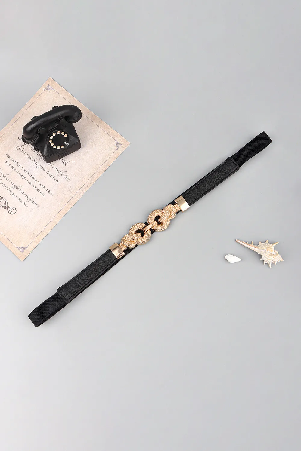 Zinc Alloy Buckle PU Leather Belt, image 4