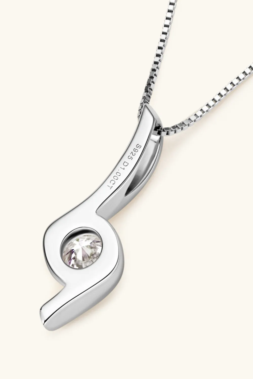 1 Carat Moissanite 925 Sterling Silver Necklace, image 6