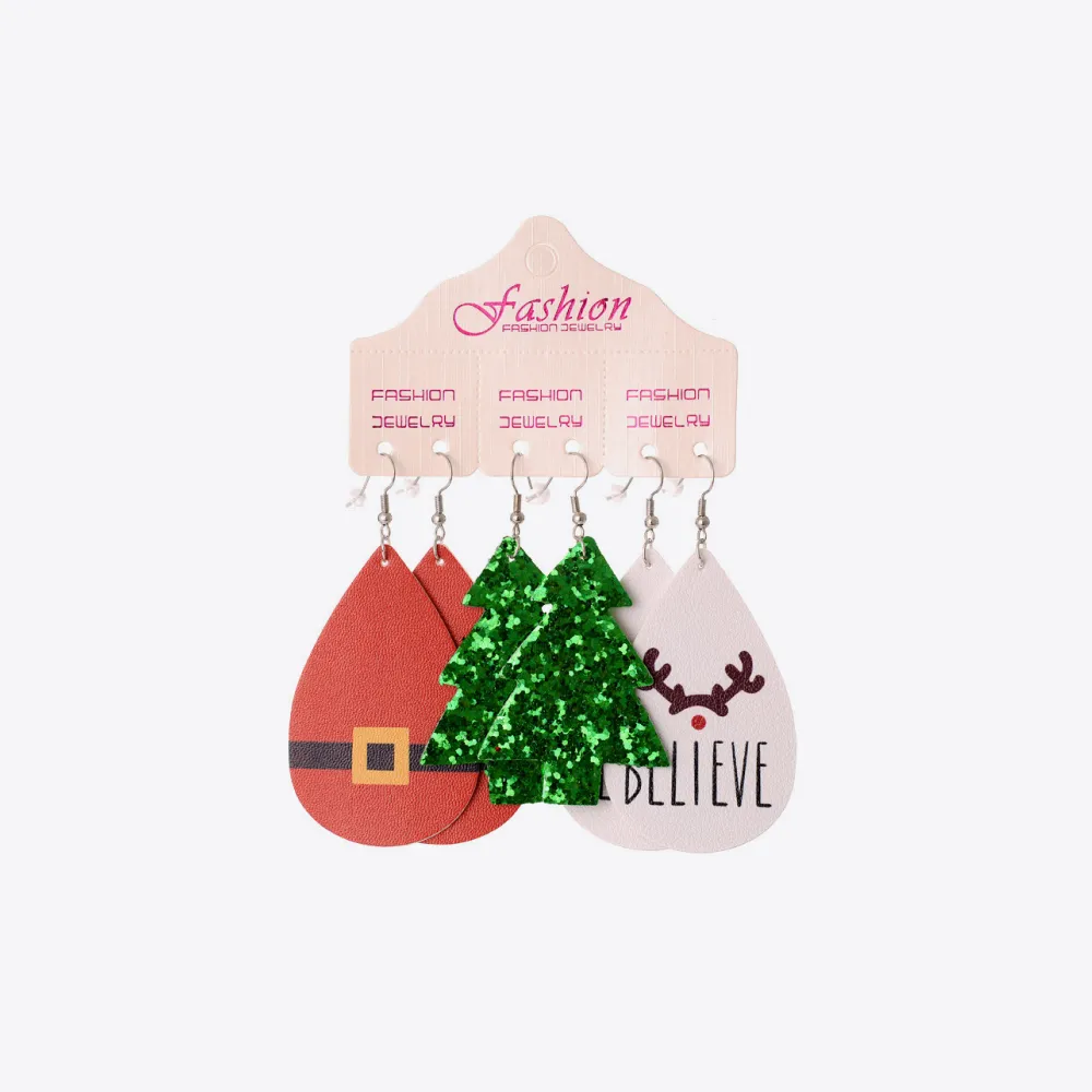Christmas PU Earrings Set, image 2