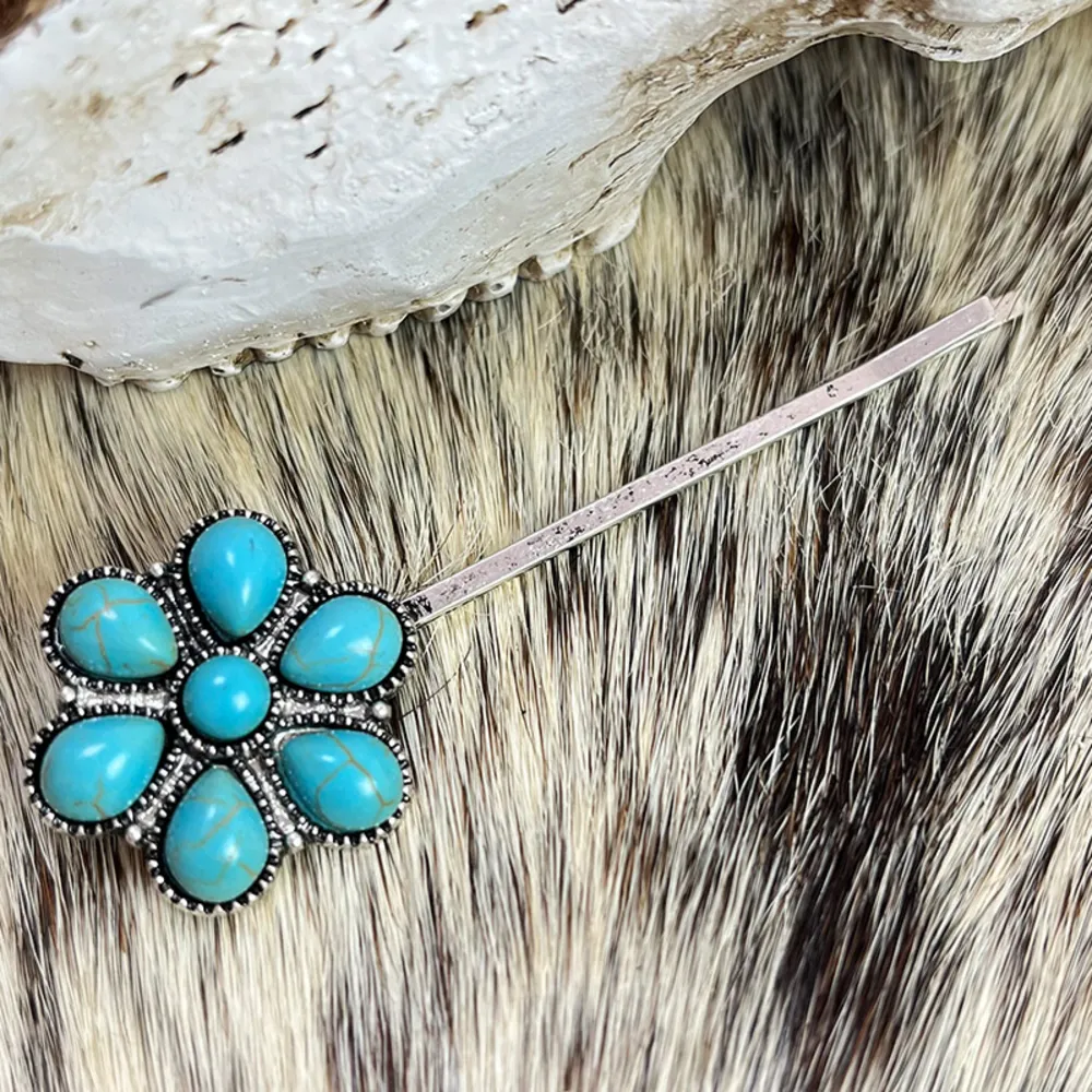 Turquoise Alloy Hairpin, image 8