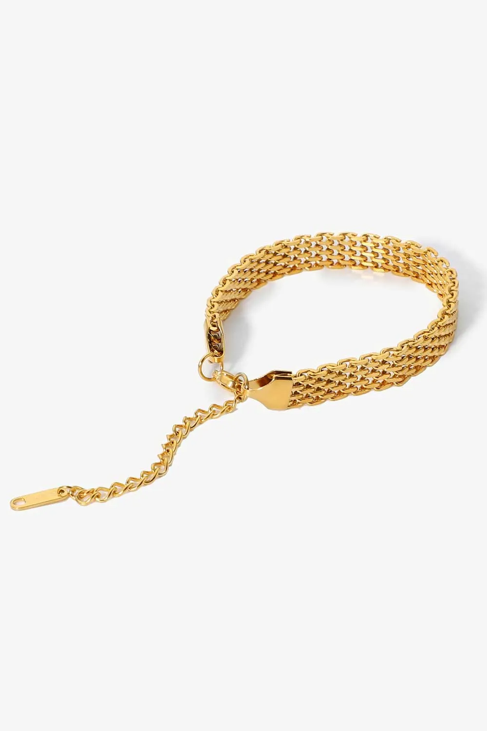 18K Gold-Plated Wide Chain Bracelet, image 4
