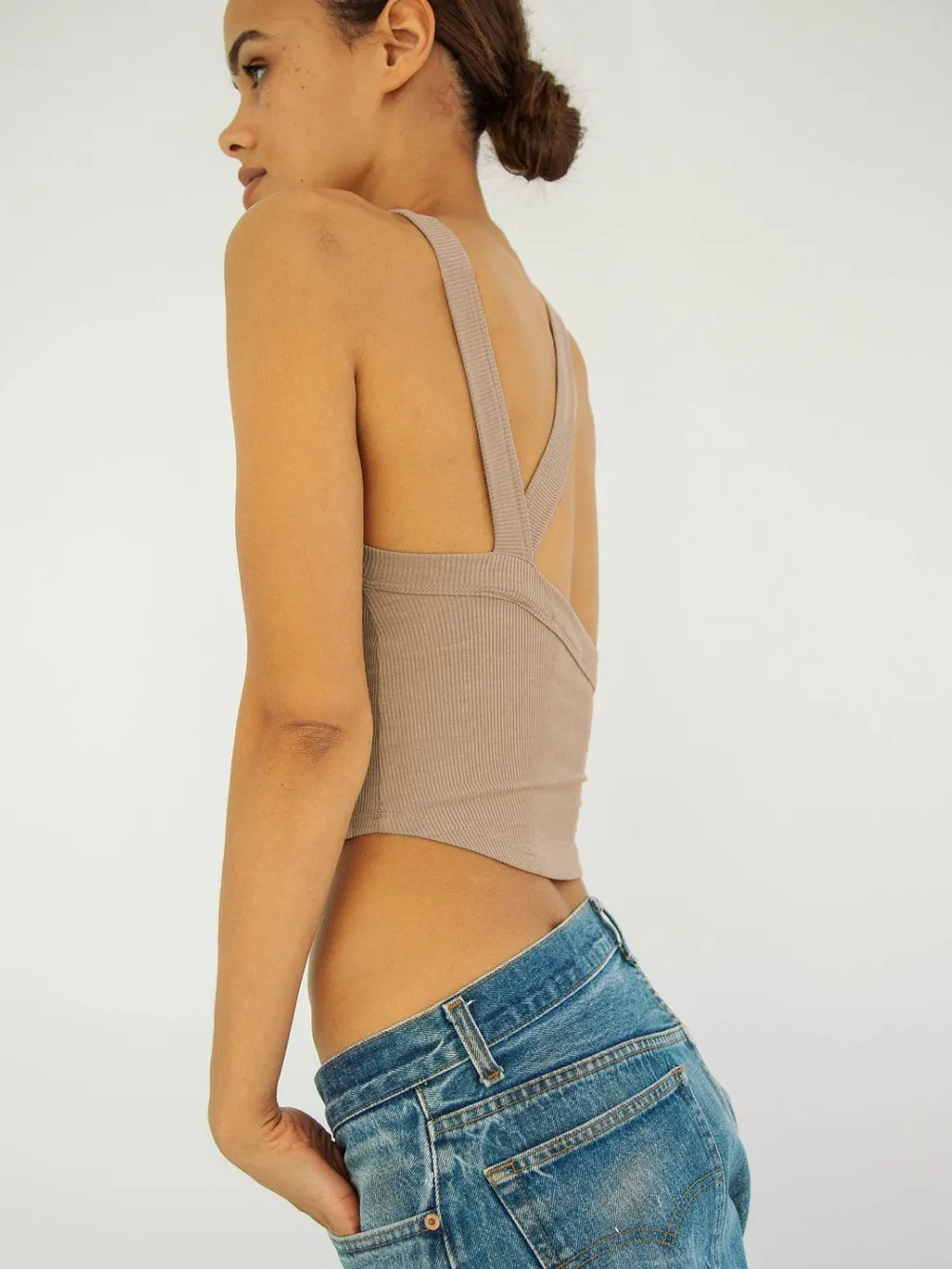 Halter Neck Ribbed Cropped Top, image 21