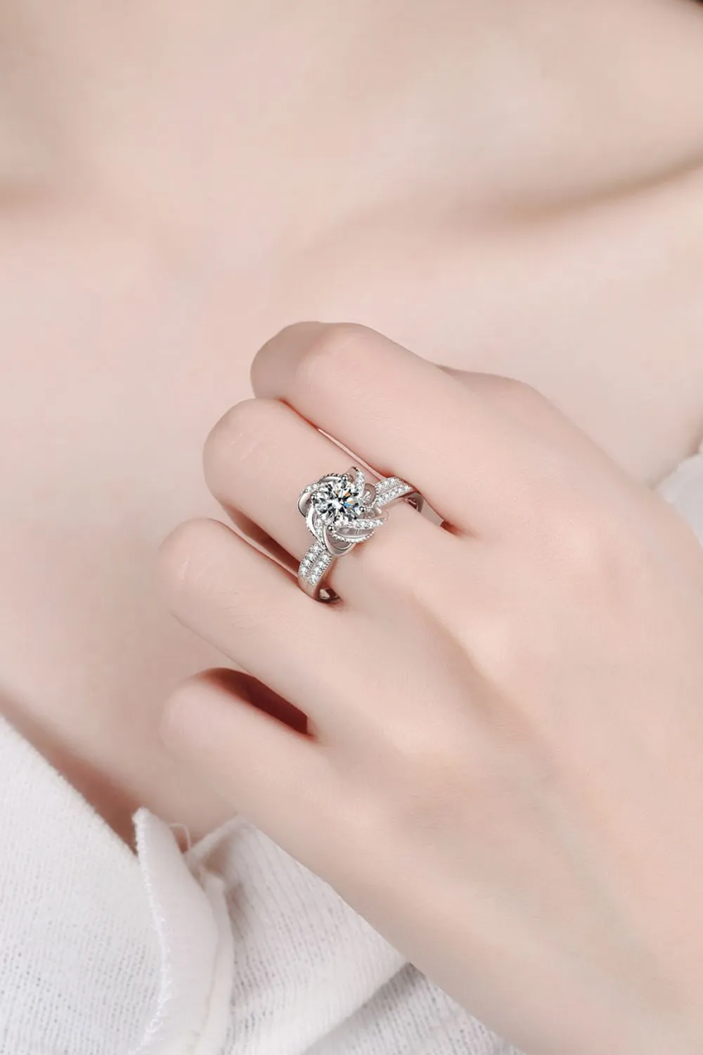 1 Carat Moissanite 925 Sterling Silver Ring, image 5