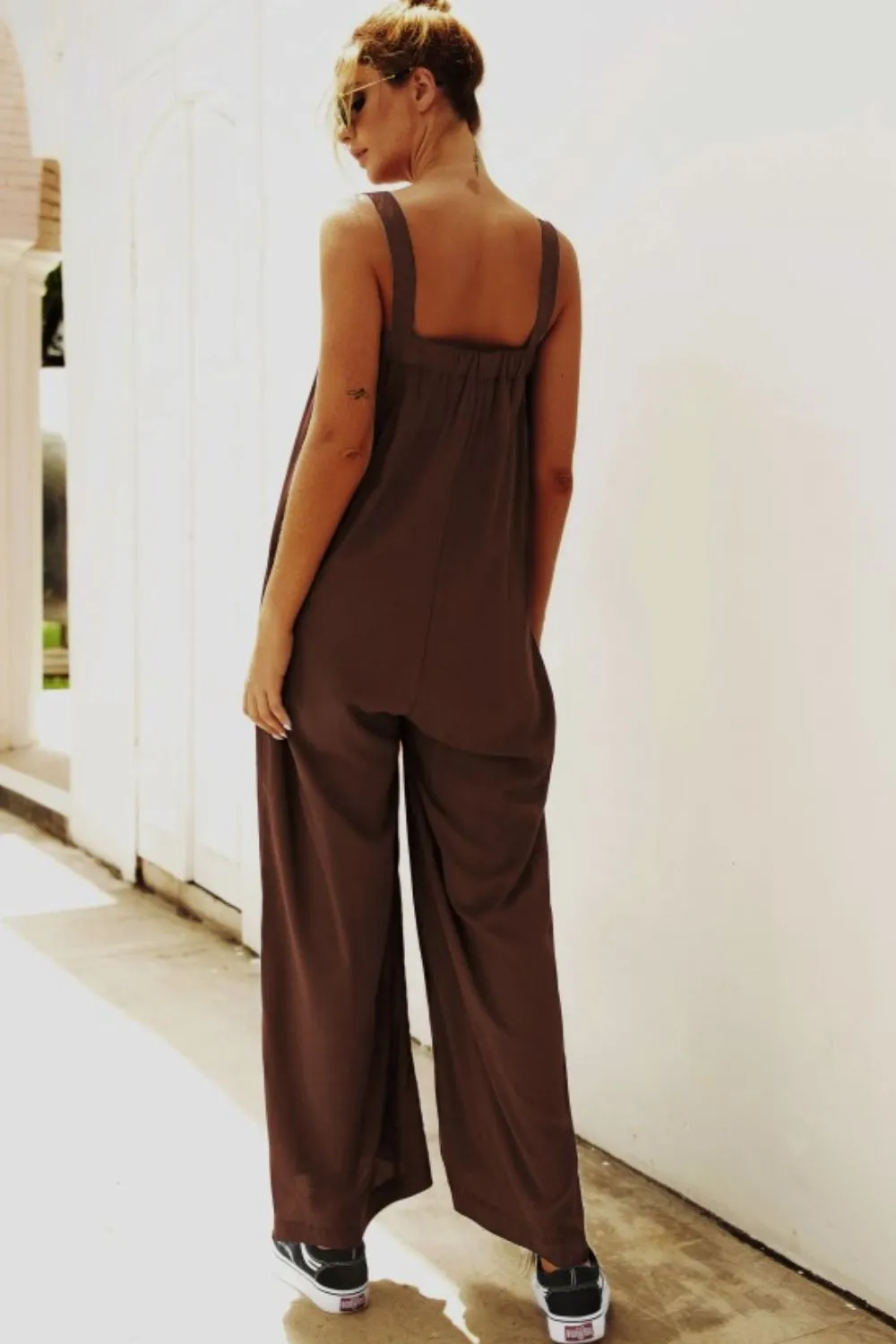 Wide Strap Wide Leg Jumpsuit, image 4