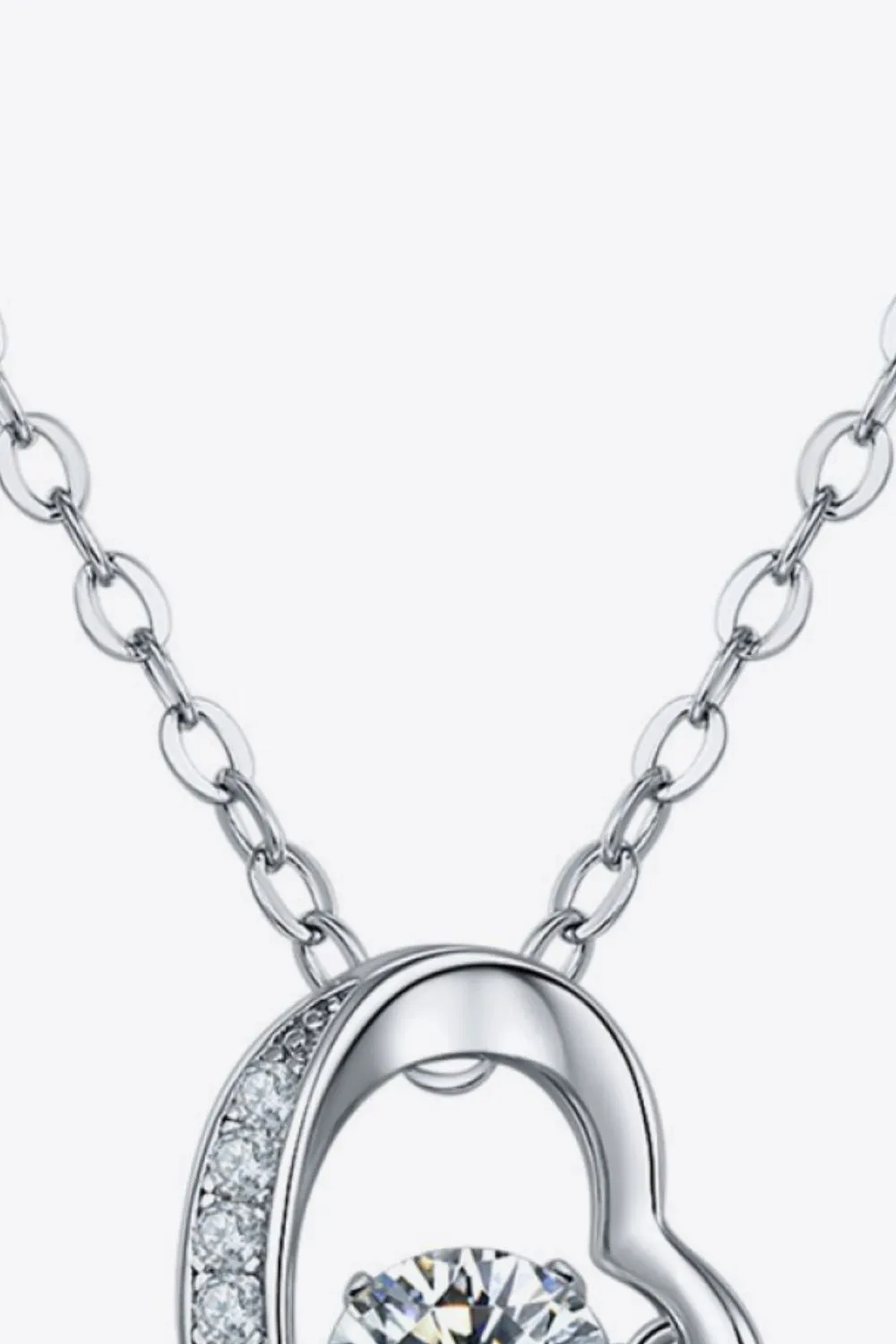 925 Sterling Silver Moissanite Pendant Necklace, image 3