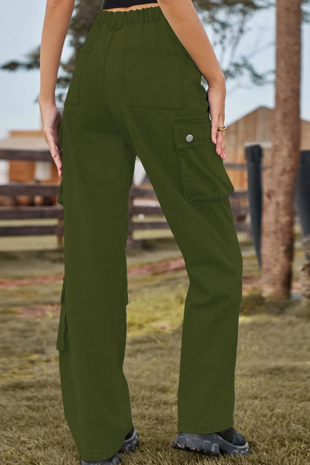Loose Fit Long Jeans with Pockets, image 14