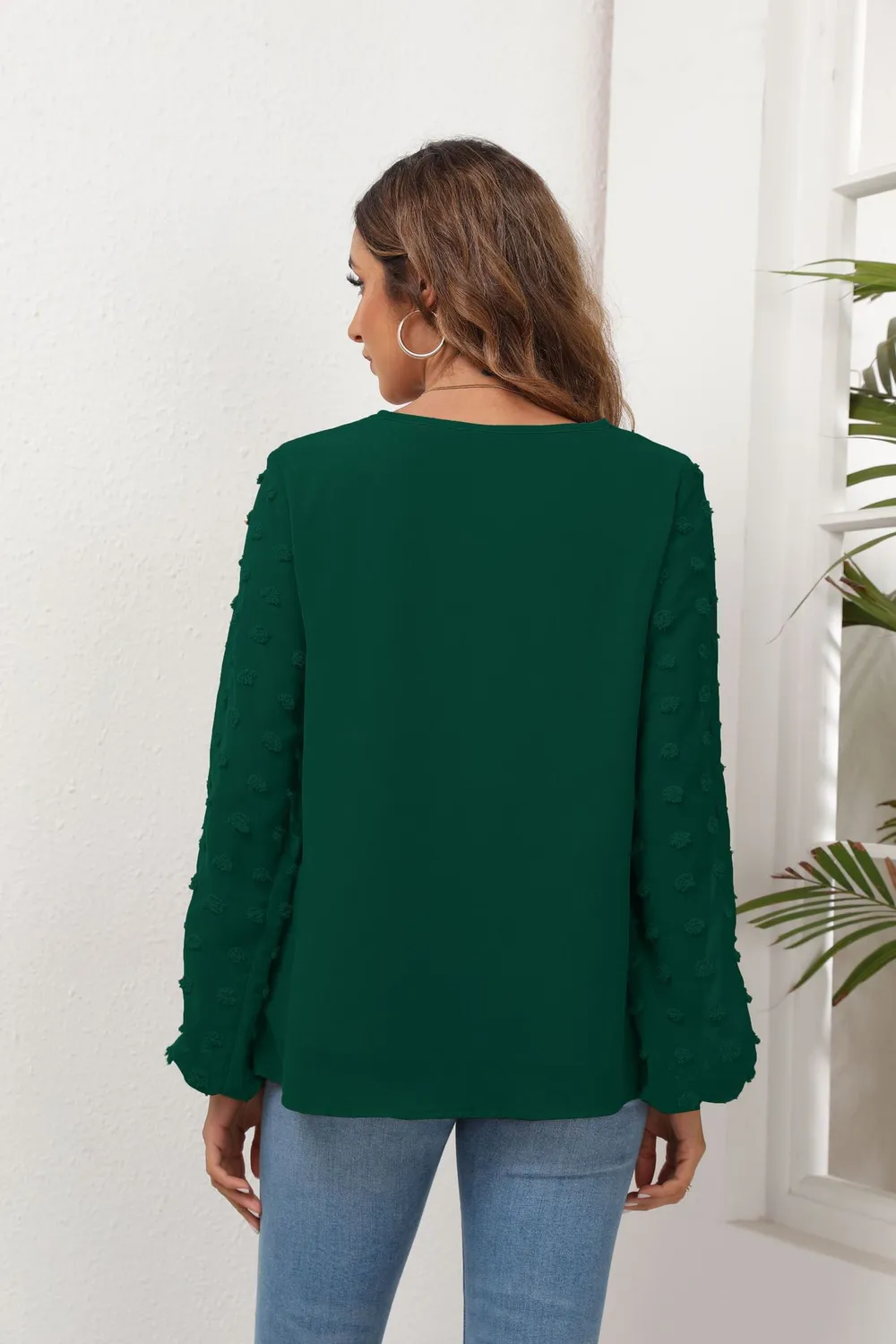 Swiss Dot Balloon Sleeve Blouse, image 14
