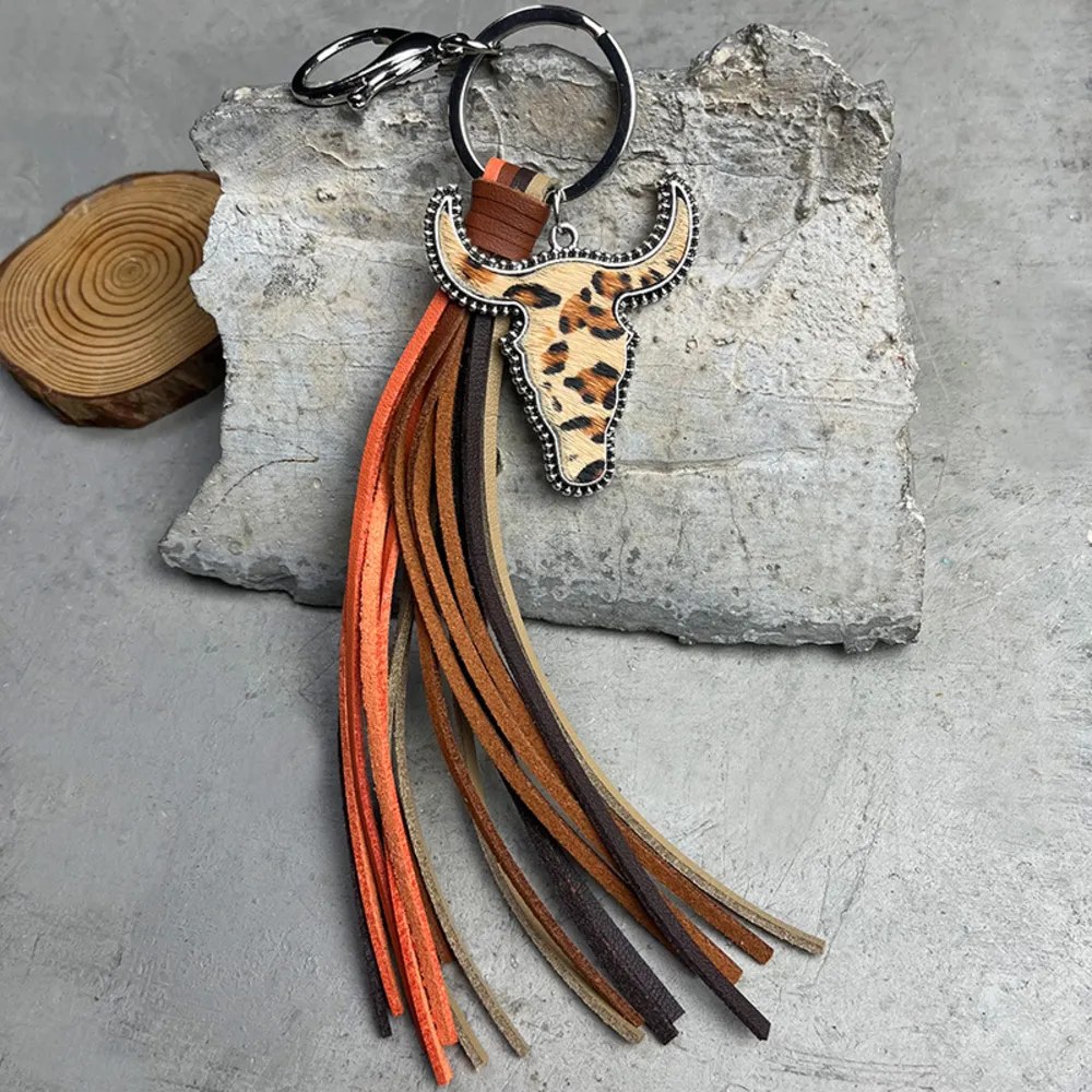 Bull Shape Fringe Key Chain, image 4