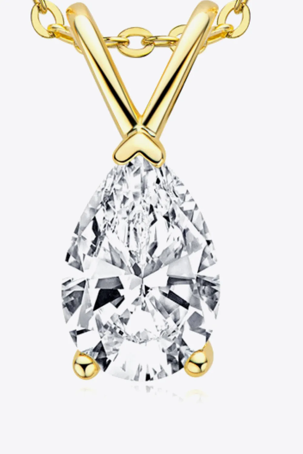 1.5 Carat Moissanite Pendant 925 Sterling Silver Necklace, image 3